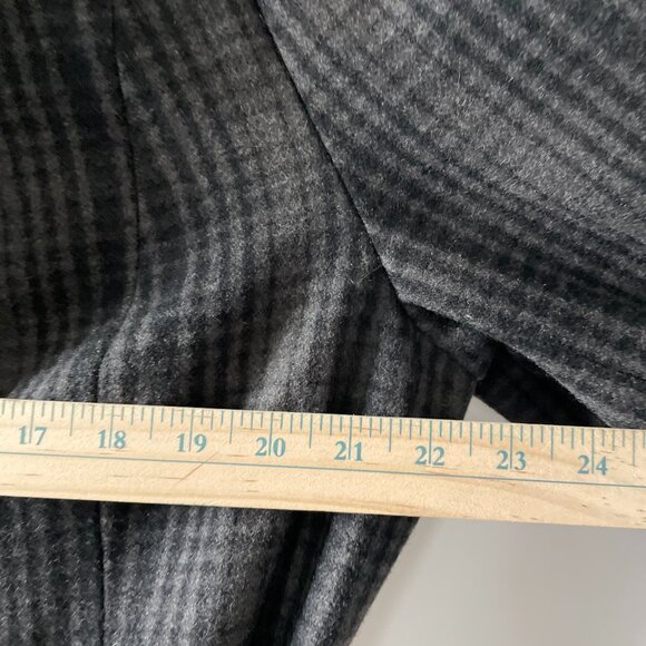 Apostrophe Womens Black Double Breasted Hip Length Wool Blend Trench Coat Sz XL - Picture 6 of 9